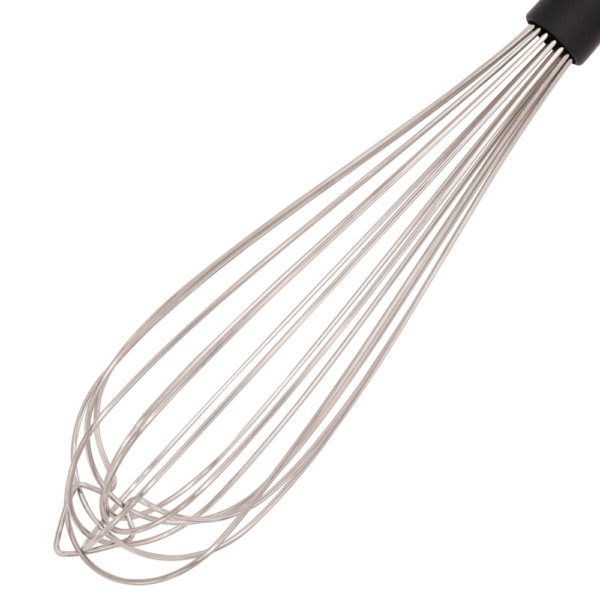 Batedor Manual Profissional Aço Inox Weck 40cm Cabo PP Preto - Image 2