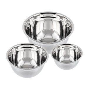 Jogo de Bowls Médio e Pequenos em Aço Inox 22 18 e 14cm Weck