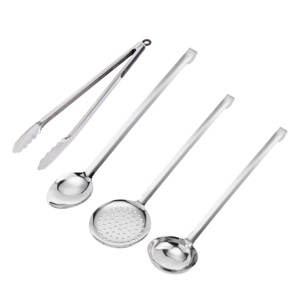 Kit Utensílios Profissionais e Pegador de Aço Inox 50cm Weck