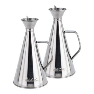 Kit Dois Galheteiros com Bico em Aço Inox de 500ml