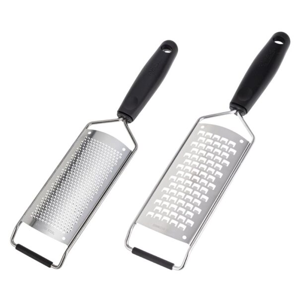 Kit Dois Raladores Grosso e Fino Antiderrapante Weck Preto