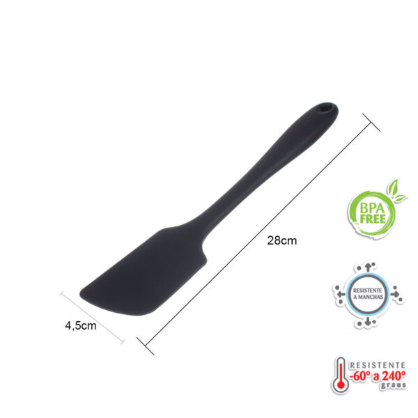 Kit Espátulas e Colher Profissional Weck 36cm Preto - Imagem 9
