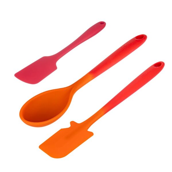 Kit Espátulas e Colher Profissional Weck 36cm Vermelha