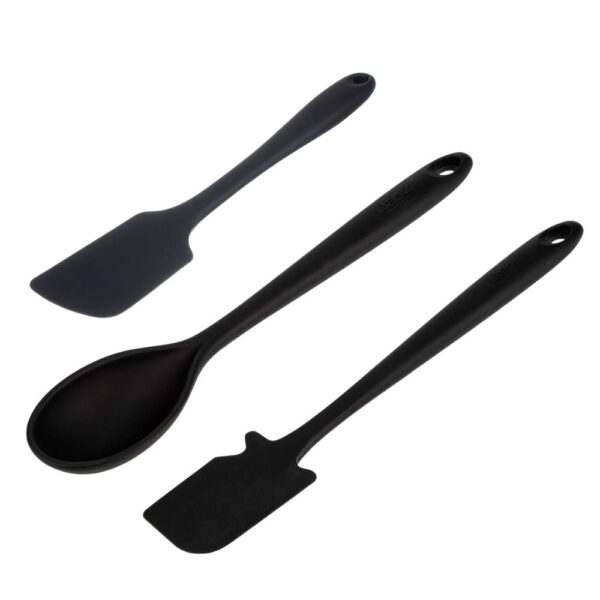 Kit Espátulas e Colher Profissional Weck 36cm Preto