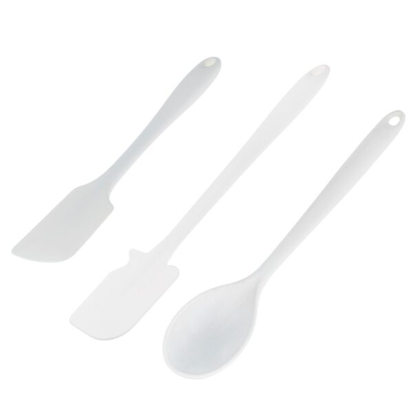 Kit Colher e Espátula Grande Profissional Branca Weck