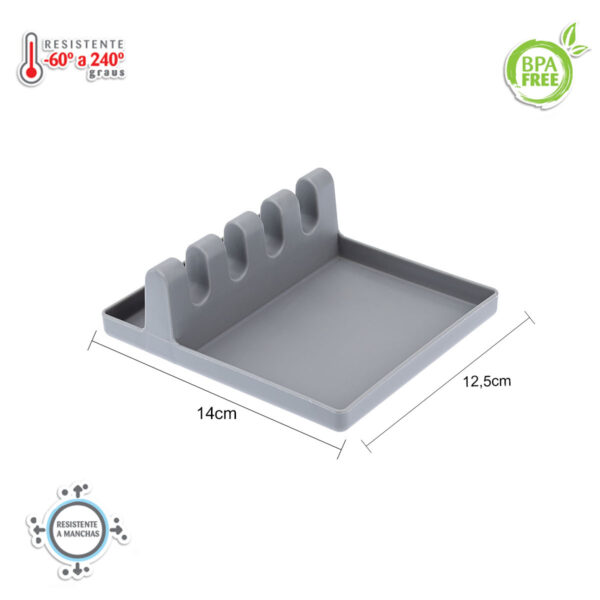 Kit Espátulas de Silicone Rosa com Descanso - Imagem 6