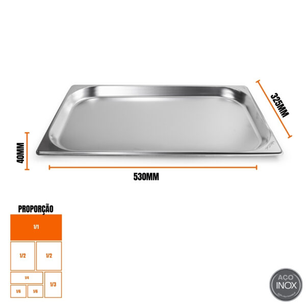 Cuba Gastronomica Padrão Gn 1/1 40mm Aço Inox Weck - Imagem 6