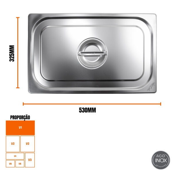 Tampa para Cuba Gastronômica Padrão GN Inox 1/1 - Weck - Imagem 5